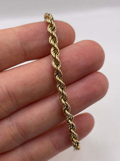 9ct gold rope bracelet