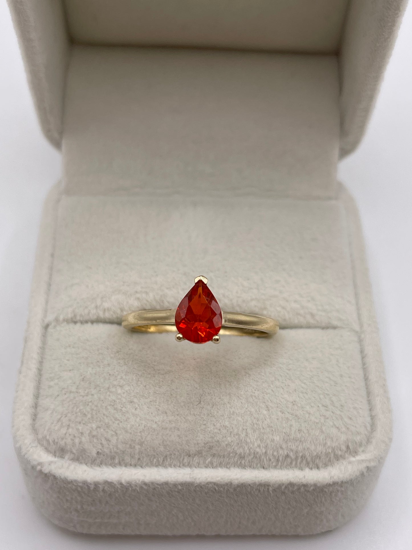 9ct gold fire opal ring