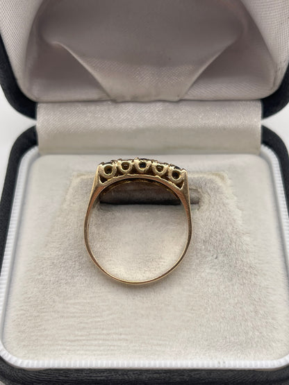 9ct gold sapphire and opal ring