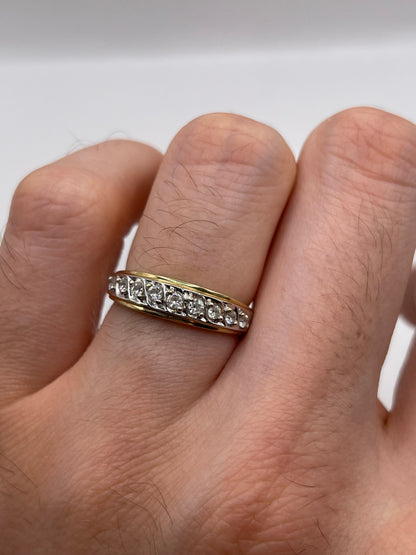 9ct gold cz ring