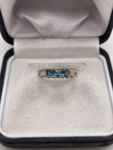 Load image into Gallery viewer, 9ct gold blue topaz ring
