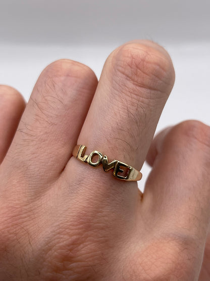 9ct gold love ring