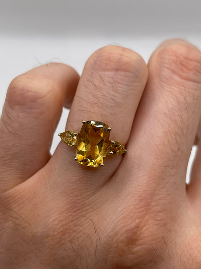 9ct gold citrine ring