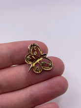 Load image into Gallery viewer, 9ct gold yellow diamond butterfly pendant
