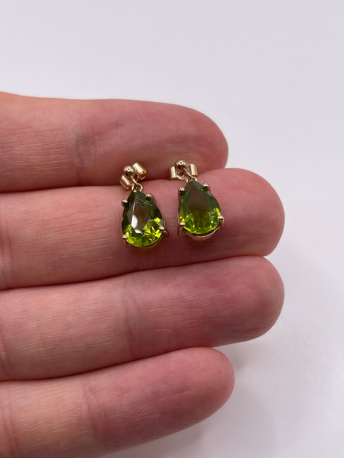 9ct gold peridot earrings