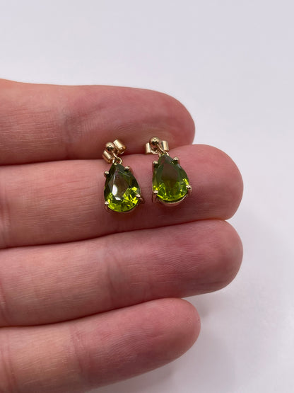 9ct gold peridot earrings