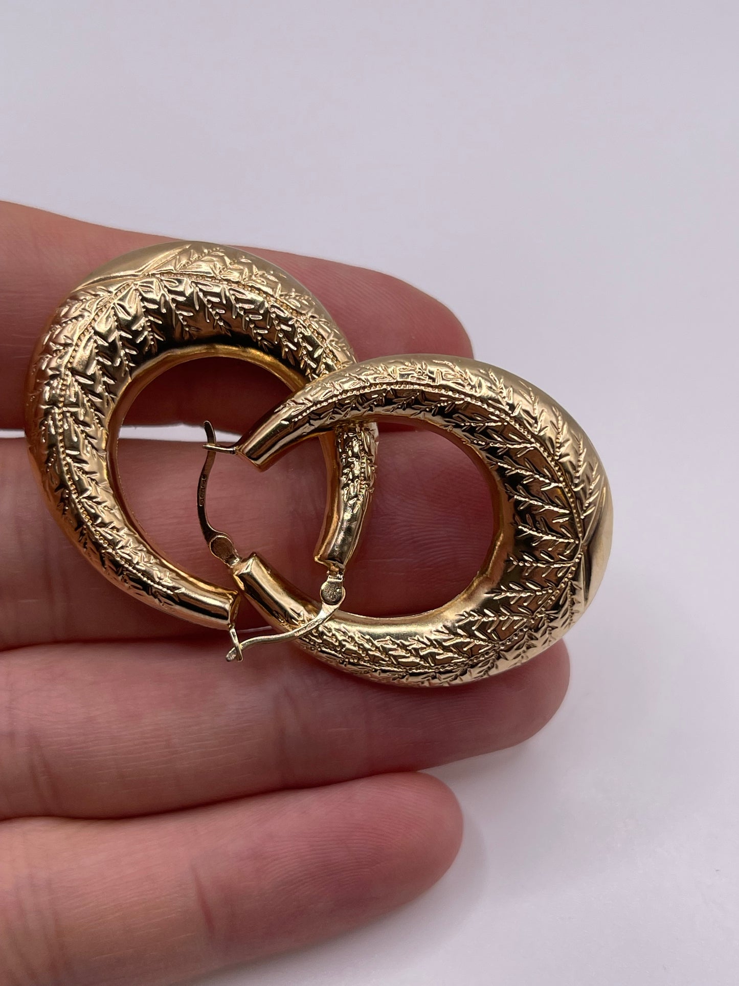 9ct gold creole earrings