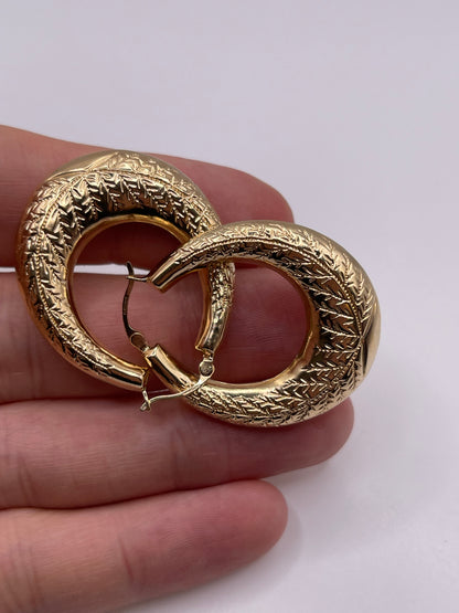 9ct gold creole earrings