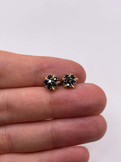 9ct gold sapphire earrings