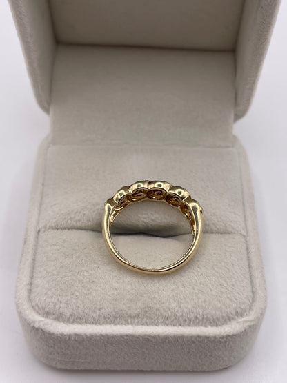 9ct gold ruby and diamond ring