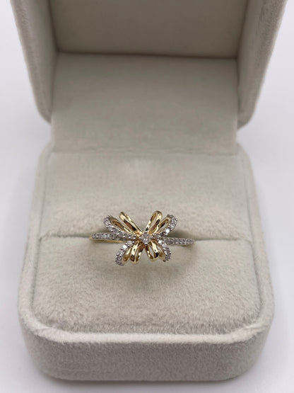 9ct gold diamond cluster ring