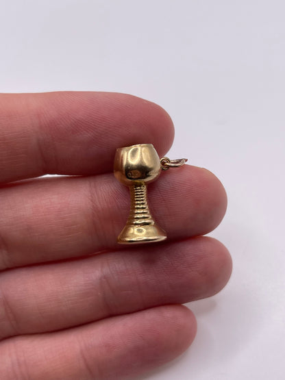 9ct gold chalice charm