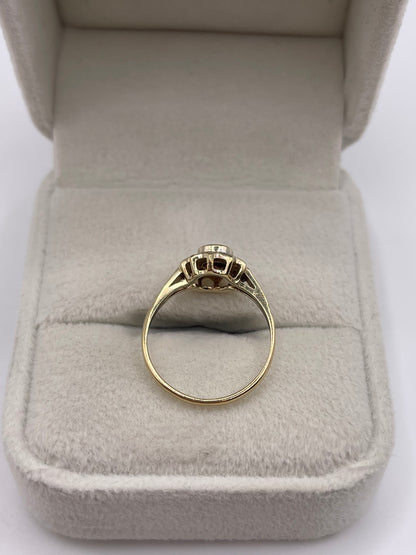 9ct gold ruby and diamond ring