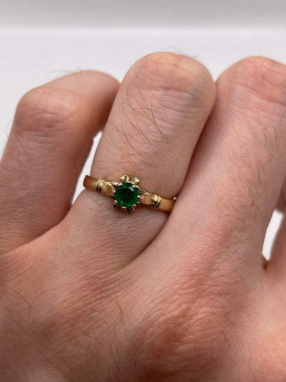9ct gold emerald ring
