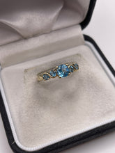 Load image into Gallery viewer, 9ct gold blue topaz ring
