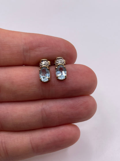 9ct gold topaz earrings