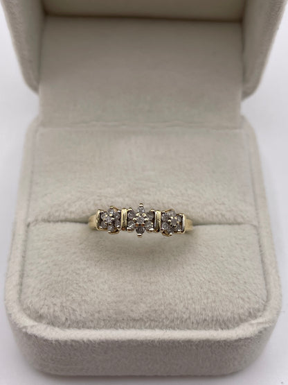 14ct gold diamond cluster ring