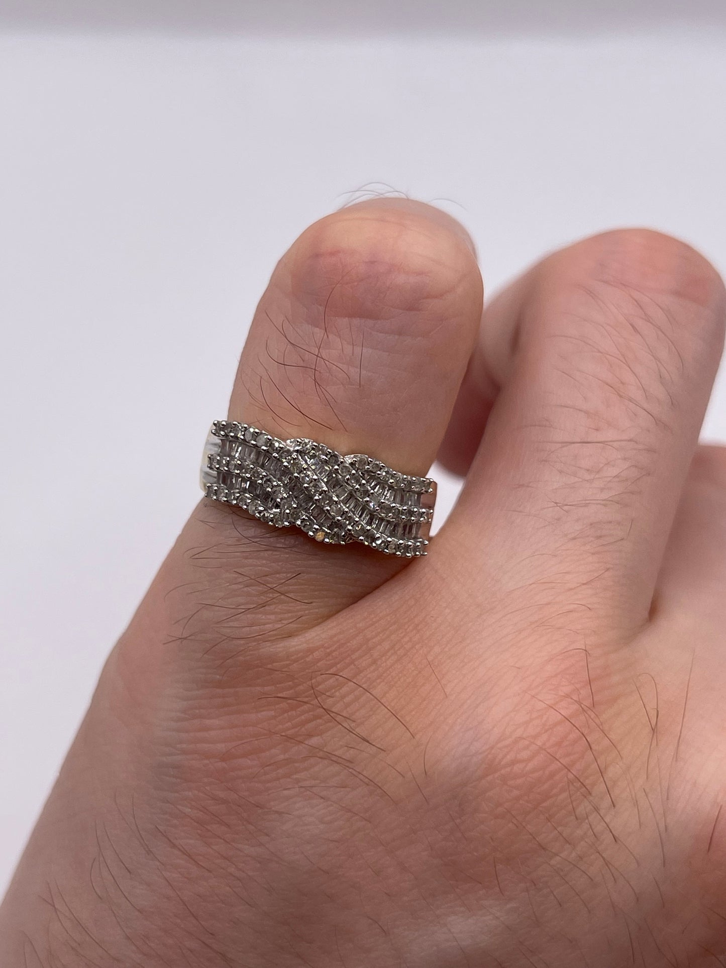 9ct gold diamond cluster ring