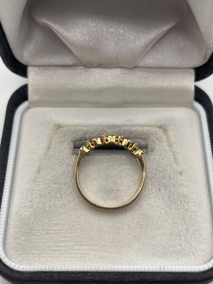 9ct gold ruby and diamond ring