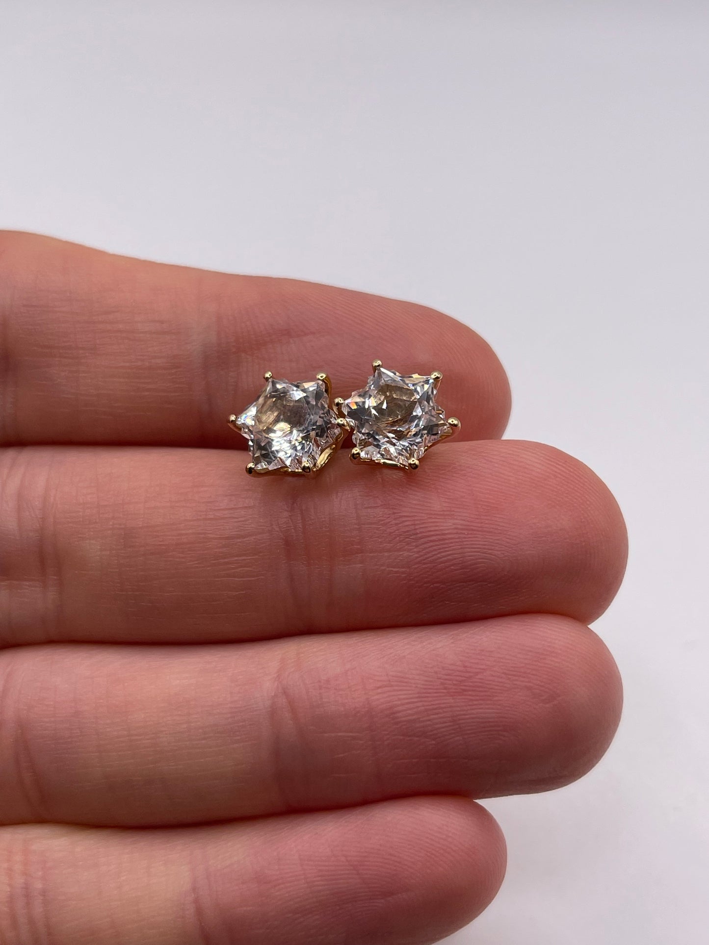 9ct gold topaz earrings