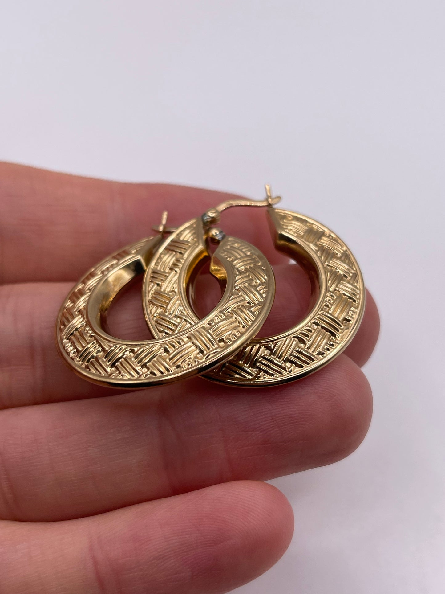9ct gold creole earrings