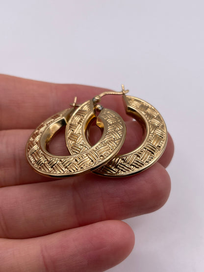 9ct gold creole earrings