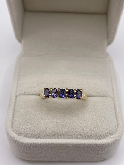 9ct gold iolite ring