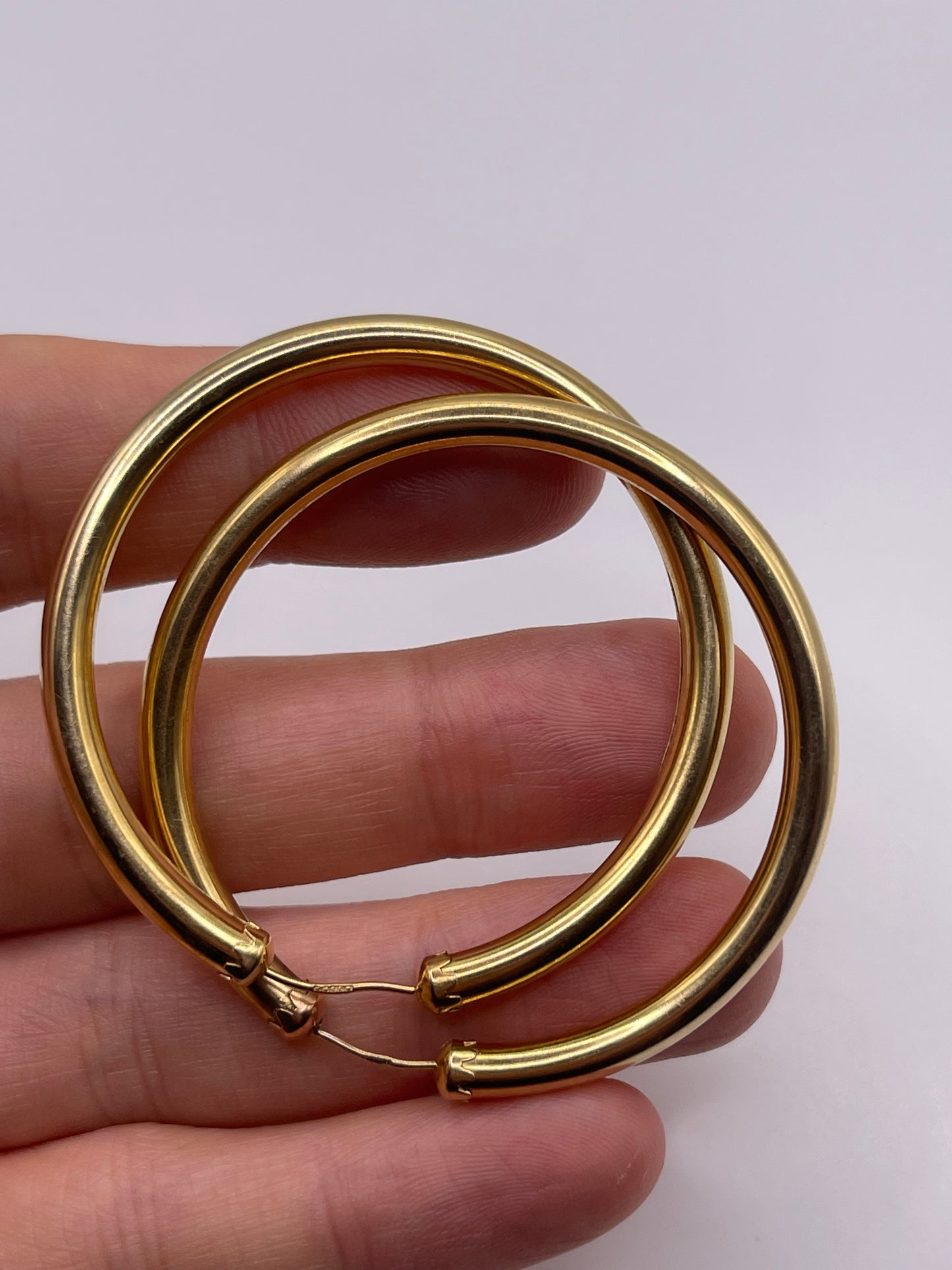 9ct gold creole earrings