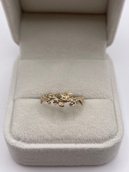 9ct gold forget me not ring
