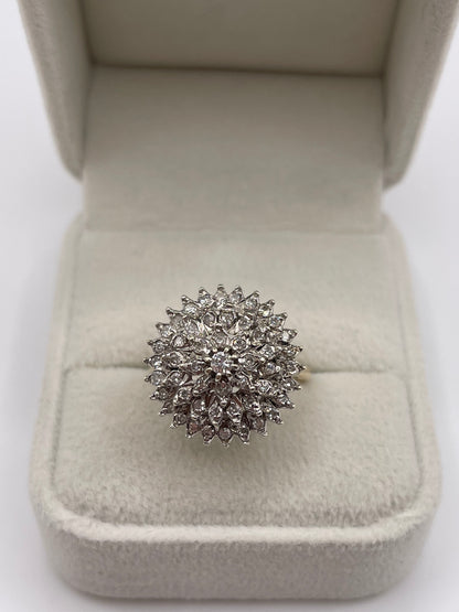 9ct gold diamond cluster ring