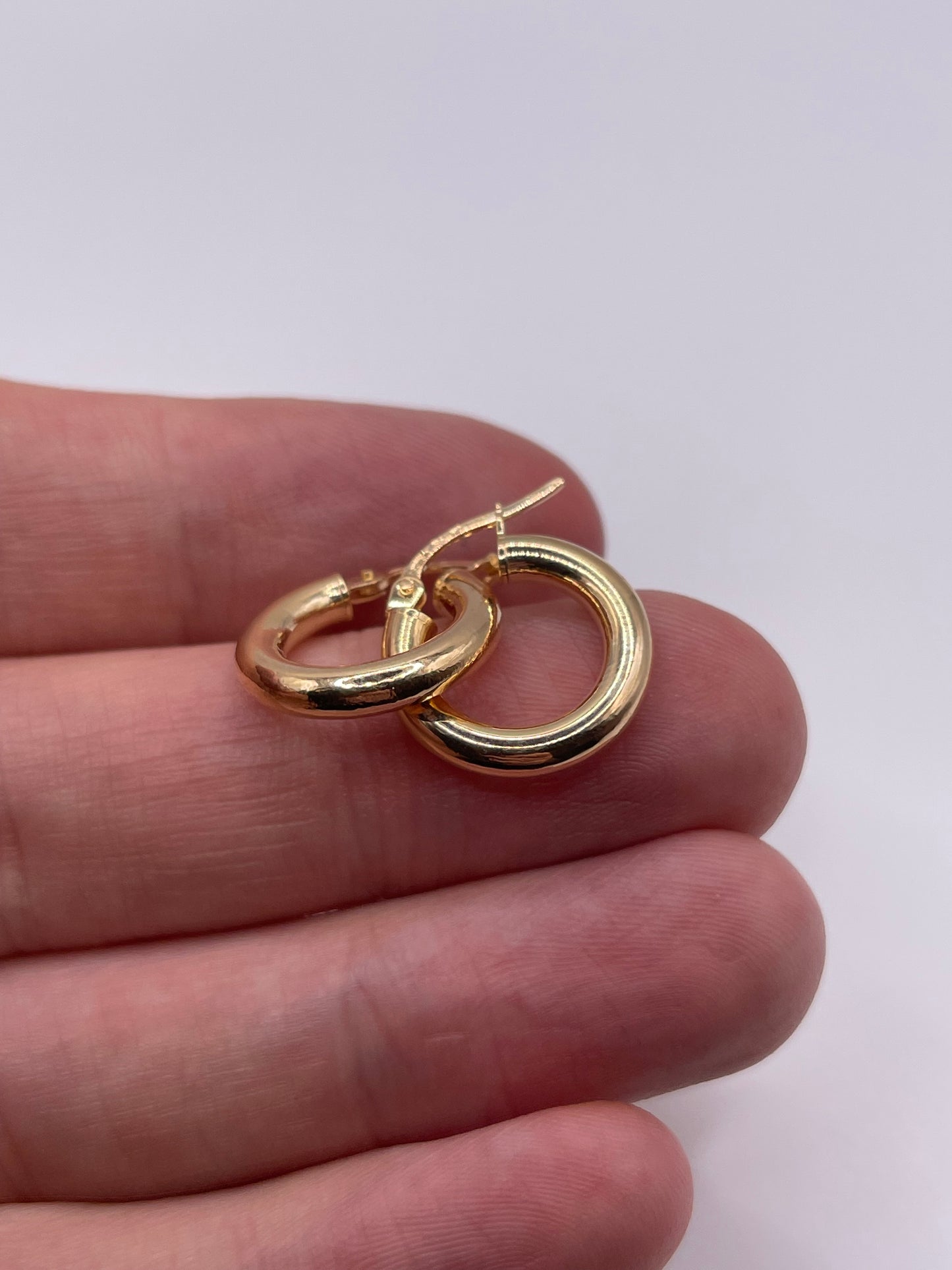 9ct gold creole earrings