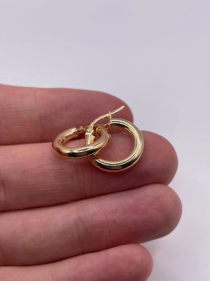 9ct gold creole earrings