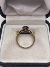 Load image into Gallery viewer, 9ct gold amethyst and diamond ring
