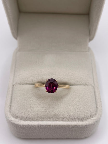 9ct rose gold tourmaline ring