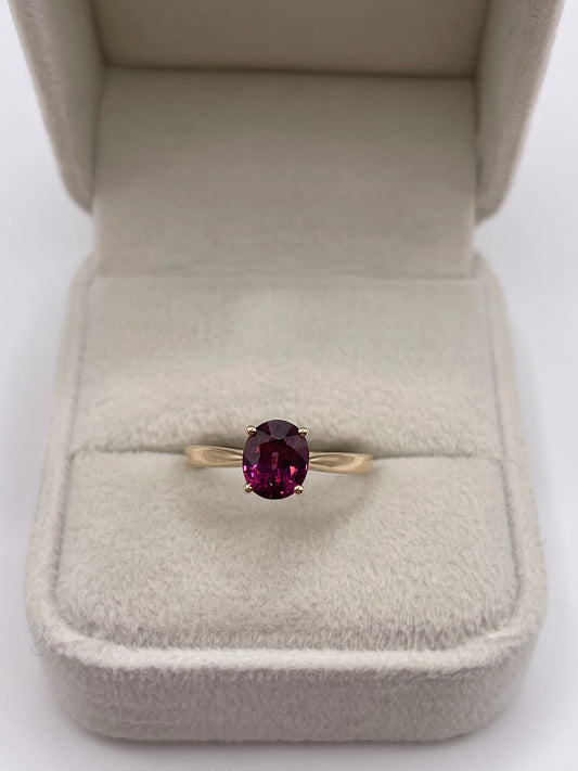 9ct rose gold tourmaline ring