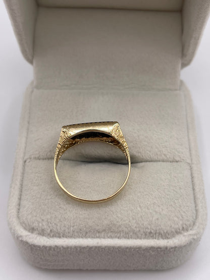 9ct gold onyx signet ring