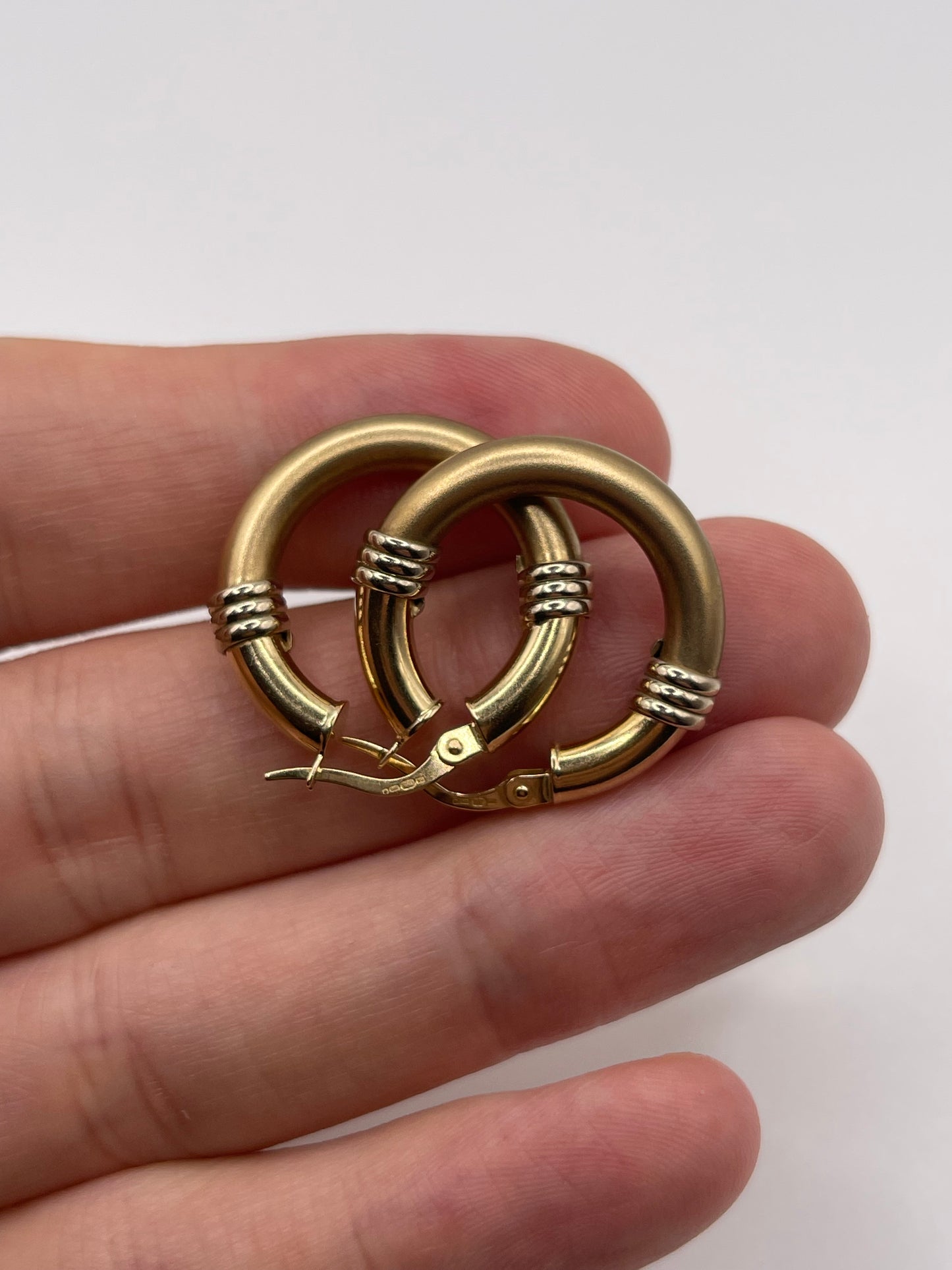 9ct gold creole earrings