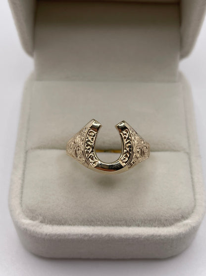 9ct gold horseshoe ring