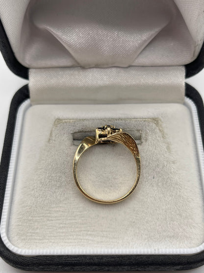9ct gold sapphire cluster ring