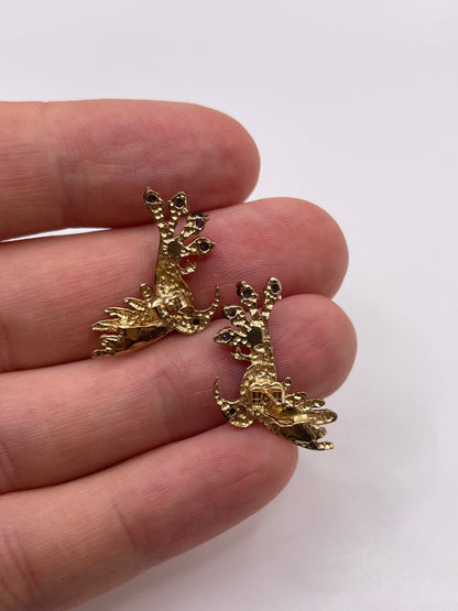 9ct gold sapphire bird earrings