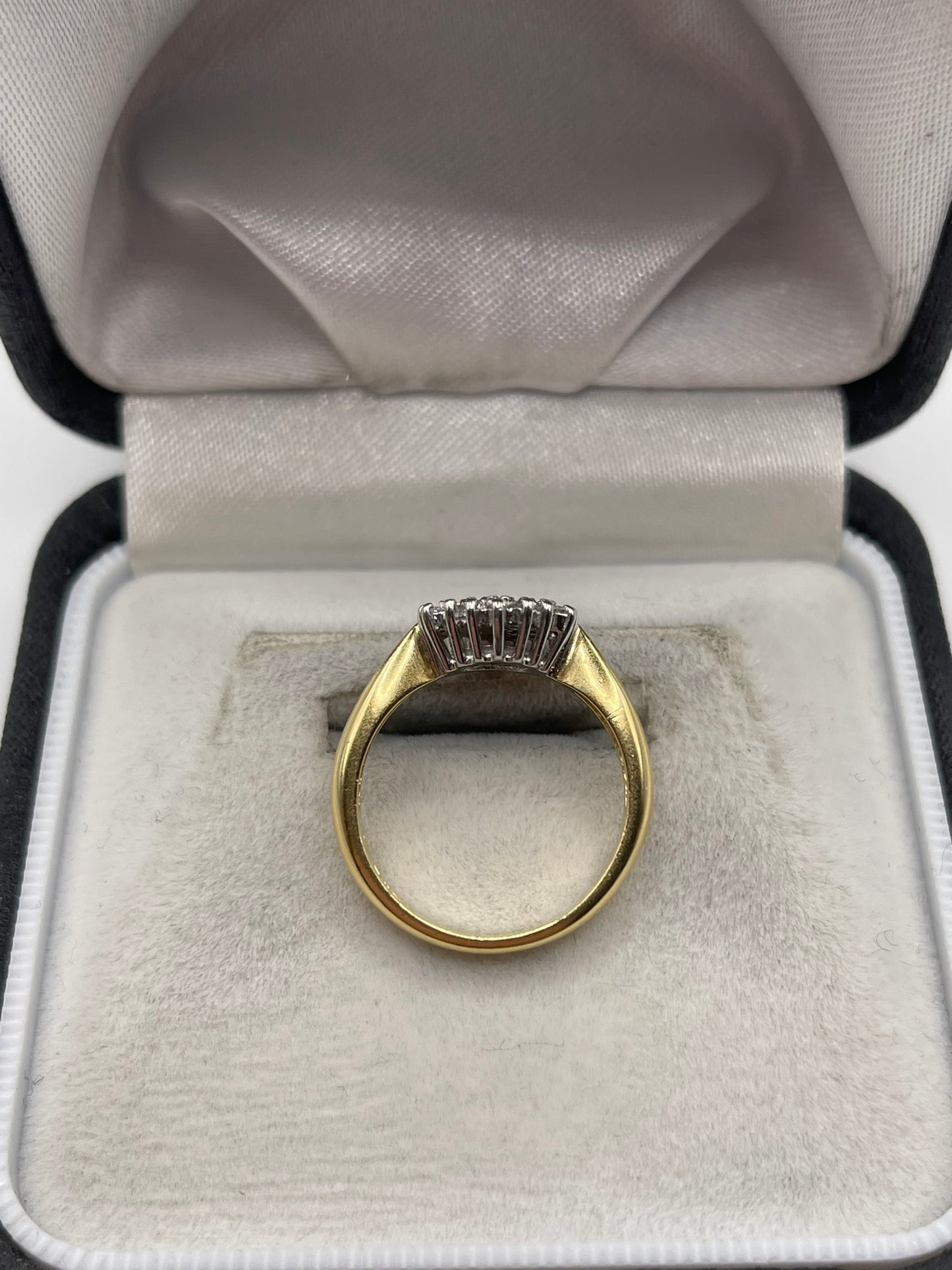 18ct gold diamond cluster ring