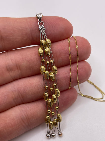 9ct two tone gold necklace