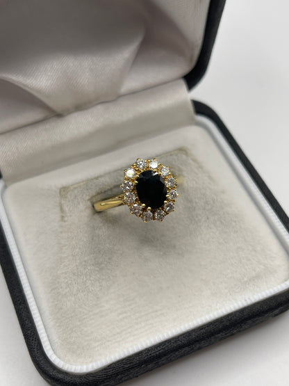 18ct gold sapphire and diamond ring