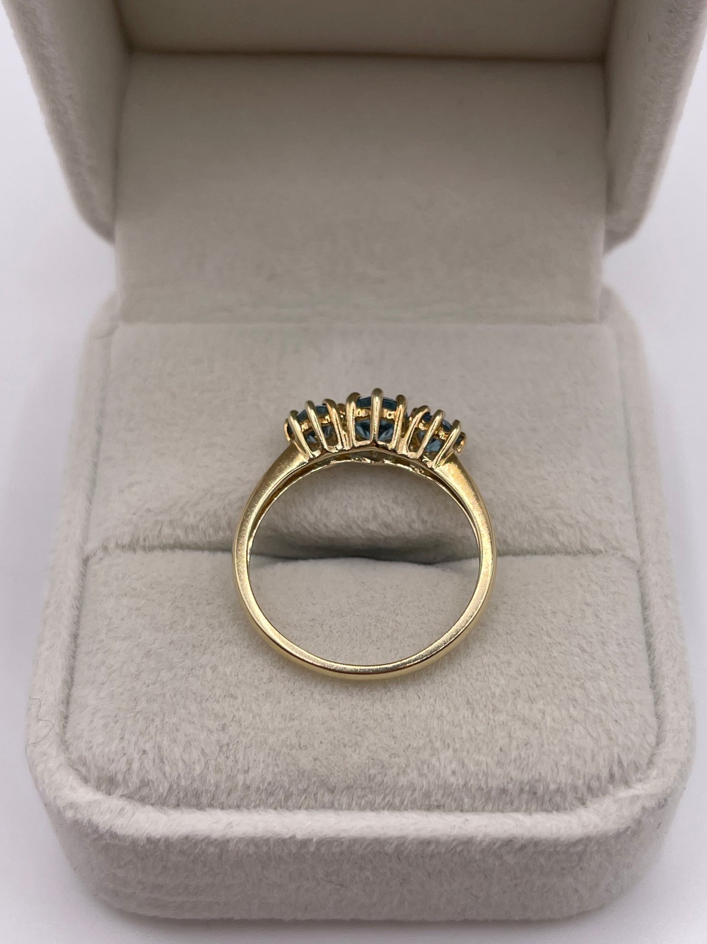 9ct gold blue topaz ring