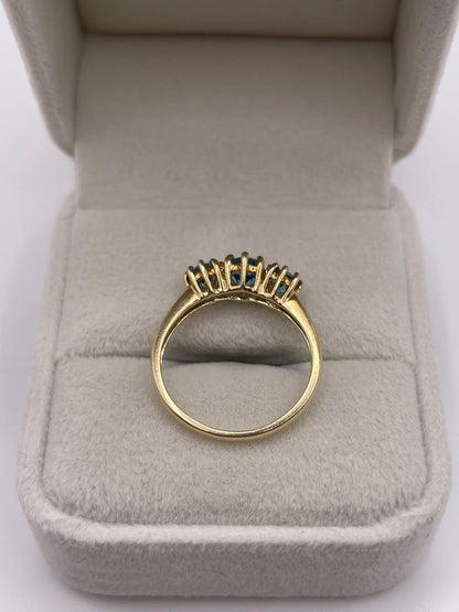 9ct gold blue topaz ring