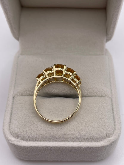 9ct gold citrine ring