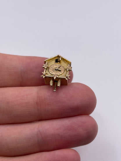 9ct gold cuckoo clock charm
