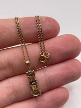 Load image into Gallery viewer, 9ct gold mystic topaz and diamond necklace
