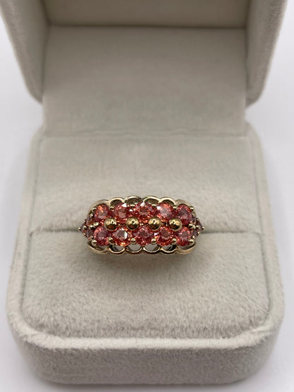 9ct gold sapphire cluster ring