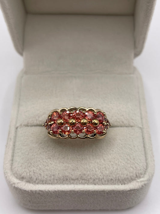 9ct gold sapphire cluster ring